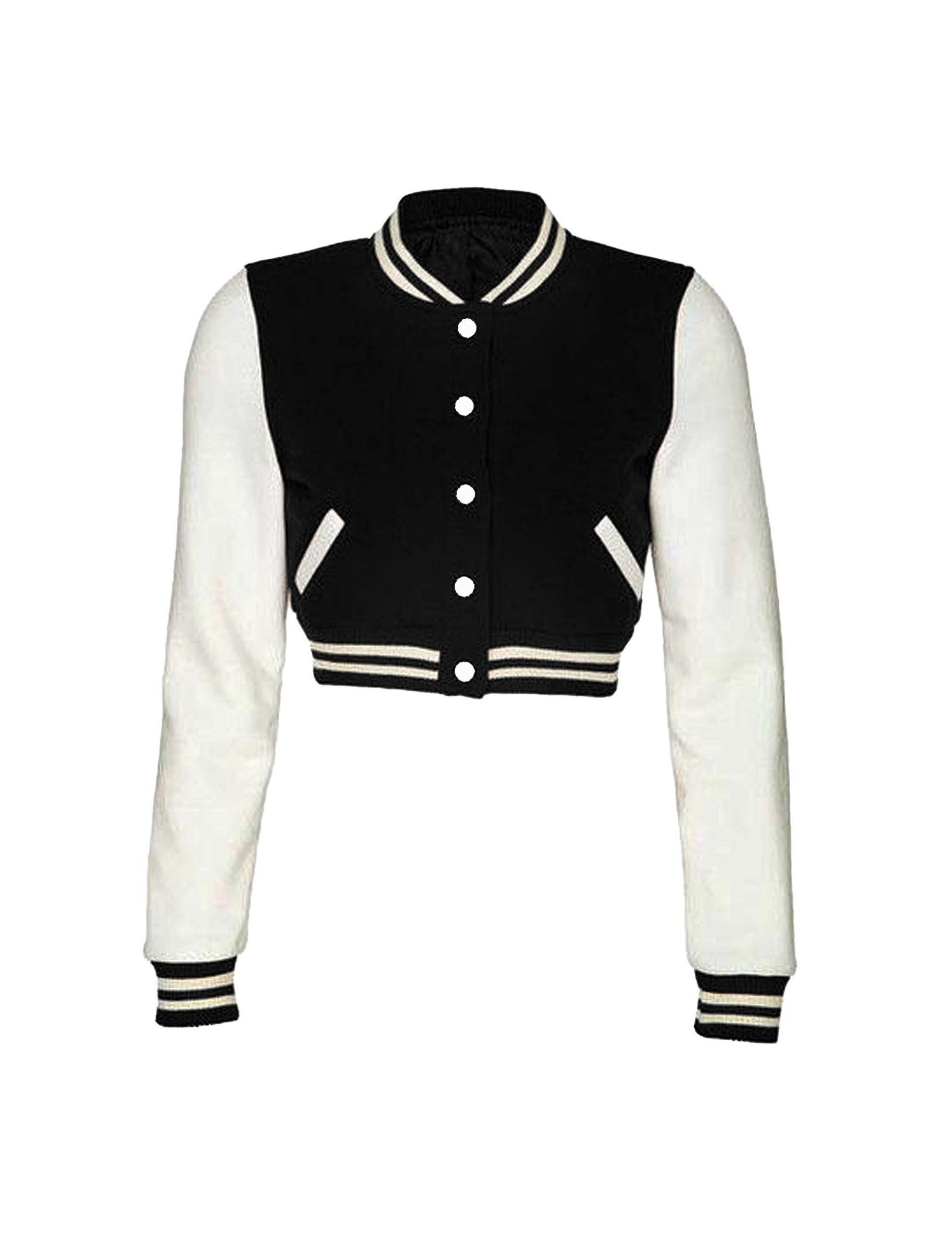 cropped varsity black